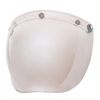 Yamashiro EX033500 Motorcycle Helmet Mirror Shield, Extra Shield Bubble (Extra Shield Bubble), 3-Point Hooks, Universal, Clear/Silver Mirror