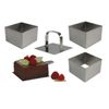 Ernesto® Stainless Steel Dessert and Dinner Ring Set (Square)