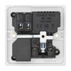 1 Gang USB Switch Socket 13A Twin Port White Single Plug Wall Outlet USBW1S