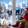 Xyxu Christmas Window Stickers, 9 Sheets White Theme, Reusable Snowflake Window Decorations
