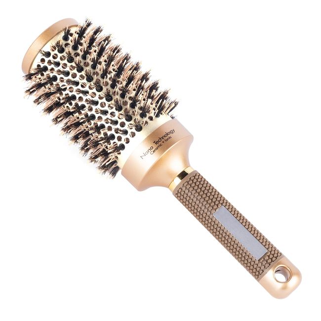 Extra Long and Wide Round Hair Brush for Blow Drying, Round Hair Brush for Blow Drying, Styling, Curling, Ion Thermal Barrel to Eliminate Frizz,Round Brush Enhance Texture