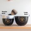 ROYAL SHAVE Ceramic Textured Shaving Bowl – Shave Soap & Shaving Cream Dish, Textured for Rich Lather (Black)