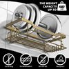 Shower Caddy Shelves Organizer Rack 3 Pack Wall Mounted Self Adhesive Matte Gold