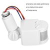 sourcing map Motion Sensor AC110-240V Infrared PIR Detector Switch Wall Mount for Floor Light White