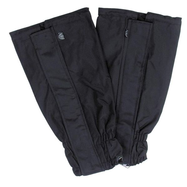 MFH Black Waterproof Trouser Leg Gaiters with Wire Rope