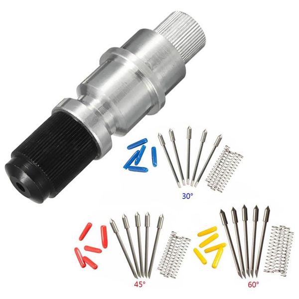 Gasea CB09 CB09U Graphtec Blade Holder Base with 15pcs 30/45/ 60 Degree Graphtec Blade Vinyl Cutter Plotter Cutting Blades