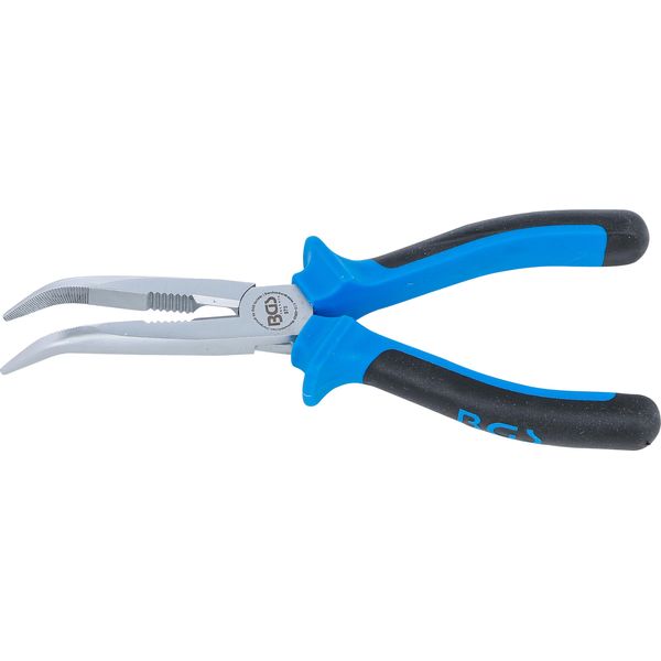 BGS 373 Telephone Pliers Bent, Silver/Black/Blue, 200 mm
