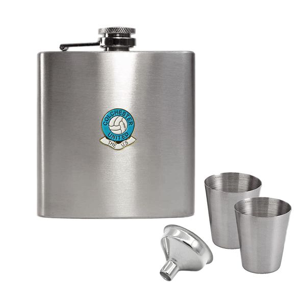 Colchester United Hip Flask Gift Set
