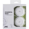 JVC Foldable Lightweight Powerful Bass Over-Ear Headphones - White