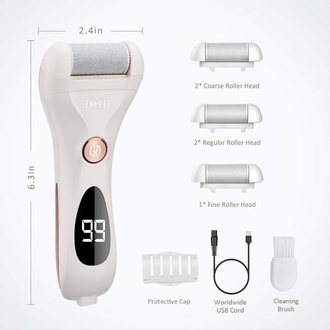 IWEEL callus Remover for Feet, Electric Foot File Rechargeable