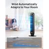 90° Oscillating Floor Fan with Remote - 4 Modes, 8H Timer, Black 36-Inch Design