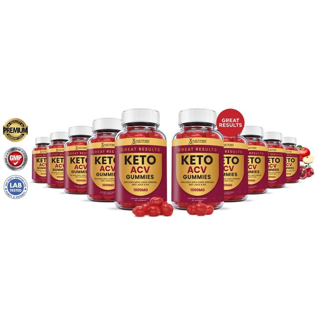 Great Results Keto ACV Gummies 1000MG Apple Cider Vinegar 600 Gummys