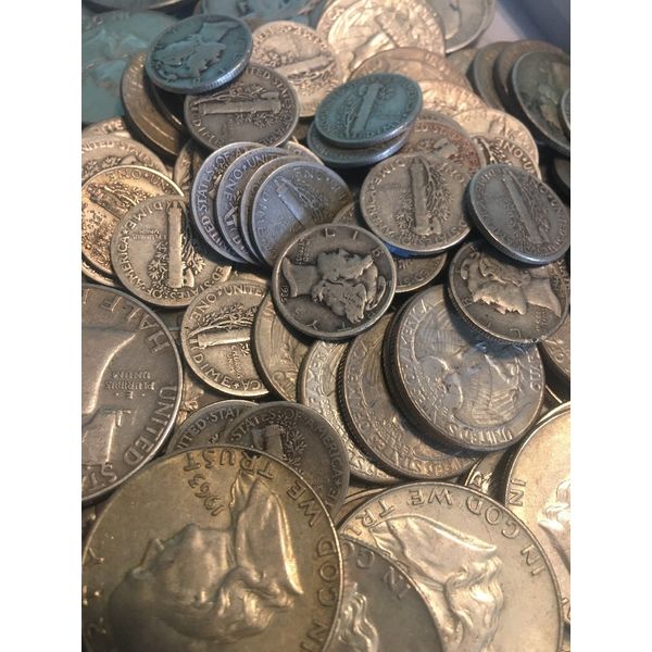 90% Silver U.S. Coin Lot $1 Face Value -circulated