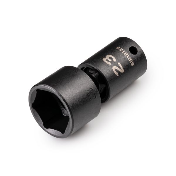 TEKTON 3/8 Inch Drive x 23 mm 6-Point Universal Joint Impact Socket | SID18123