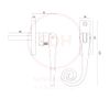 Devoran Monkey Tail Espag Window Handle - Black (Left-Hand)