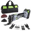 WORKPRO 20V Cordless Brushless Oscillating Multi Tool Tool Kit 19000RPM Orbiting