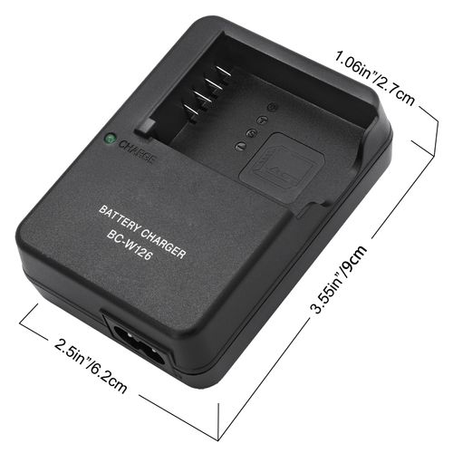 BC-W126 Battery Charger for Fujifilm BC-W126S NP-W126 NP-W126S Battery Compatible with Fujifilm FinePix X-PRO1 X-PRO2 X-PRO3 XH1 XT1 XT2 XT3 XT10 XT20 XT30 XT200 XE1 XE2 XE3 XE4 XA3 XA5 Cameras