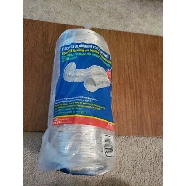 Flexible Aluminum Foil Ducting,No AF625ULPZW Dundas Jafine 6" X 25' New In Bag