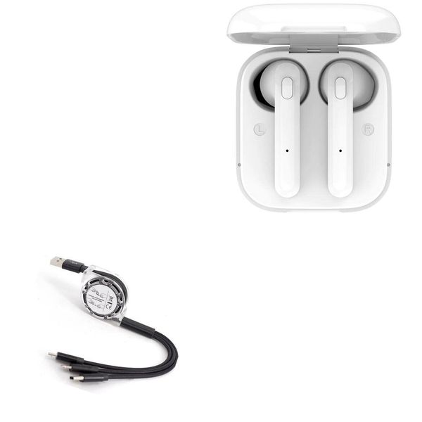 BoxWave Cable Compatible with BLU Aria Pod - AllCharge miniSync, Retractable, Portable USB Cable - Jet Black