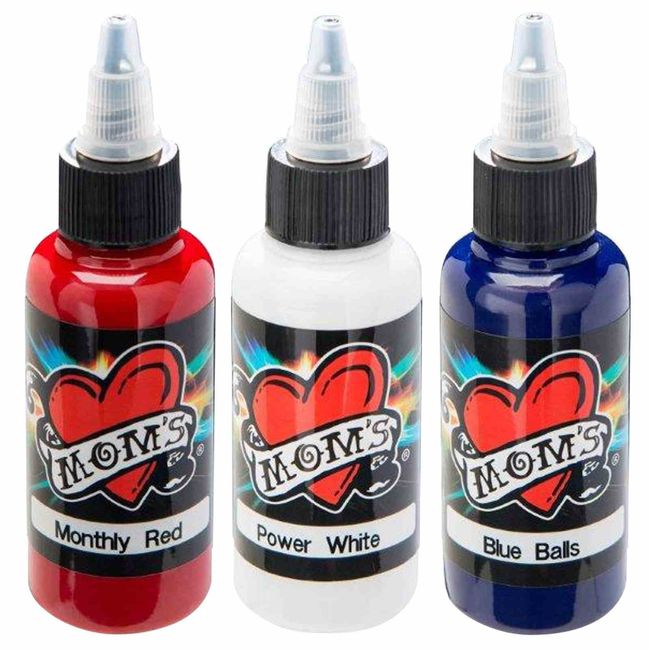 Millennium Mom's Tattoo Ink Set - Red White Blue - 1/2 oz