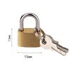 JNAWA Mini Padlock with Keys Long Shackle Solid Brass Padlocks Small Padlock Key Padlock for Gym Locker (4)