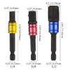 BGTXINGI 6Pcs 2Set Impact Grade Socket Adapter Socket Hex Shank Impact Driver Socket Bit Set 1/4" 3/8" 1/2" (Black)