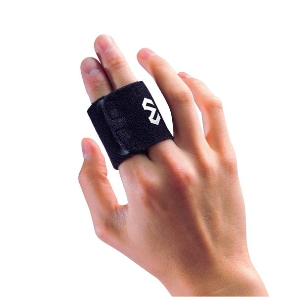 McDavid M449 Finger Supporter, Finger Support, Buddy Protection, Easy to Put On and Take Off, For Left and Right Use, For 2 Fingers, M, Black, Sports, Basketball, Volley Hand