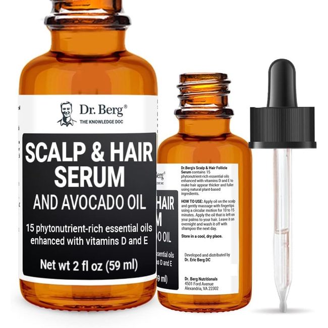 Dr Berg'S (All in One) Hair Growth Serum W/Jojoba Oil & Castor Oil for Fuller Th