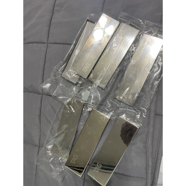 TAG Stainless CHROME Patch Fitting Replacement Cover Plate PAIR