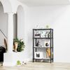 Metal 4-Tier Adjustable Shelving Organizer Wire Rack Unit Black Kitchen Garage