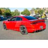 For 15-Up Dodge Charger Base | SRT MATTE BLACK Rear Bumper Quad Exhaust Diffuser