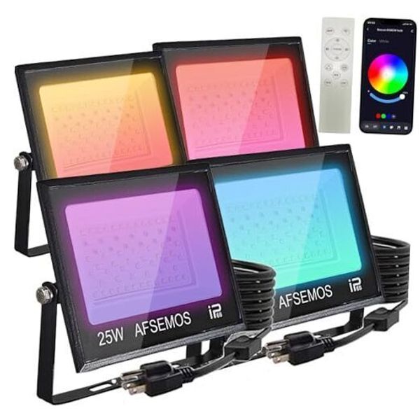 RGB Flood Lights 25W Color Changing Lights with Remote RGB (Red, Green, Blue)