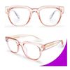 Square Blue Light Blocking Glasses Anti Glare Computer Pink Frame Eyeglasses