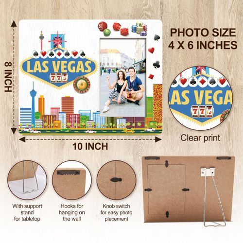 Las Vegas Picture Frame, Nevada United States Travel Gifts, Las Vegas Gifts For Women Men Couples Family Friends, Las Vegas Souvenirs For Wedding Engaged Honeymoon, Vacation Frame For Home Decor -11