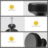 Rergy 10 Pack Knurled Matte Black Cabinet Knobs Round Kitchen Hardware Single Hole