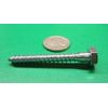 Zinc Hex Head Lag Screw 7/16 Hex Size 1/4 Thread x 2.00" Length, 100 pcs