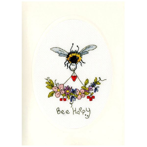 Bothy Threads Cross Stitch Kit - Greeing Card - Bee Happy