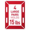 Command PH209BLK-16NA PH203-18NA Hanging Strips, Black, Medium & Large