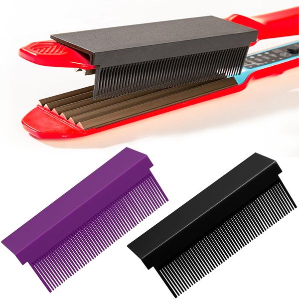 2 Pcs Hair Straightener Comb,Flat Iron Comb Attachment for Hair Straightening and Hair Flat Ironing,Women Men Perfect Hairstyles Styling Tool