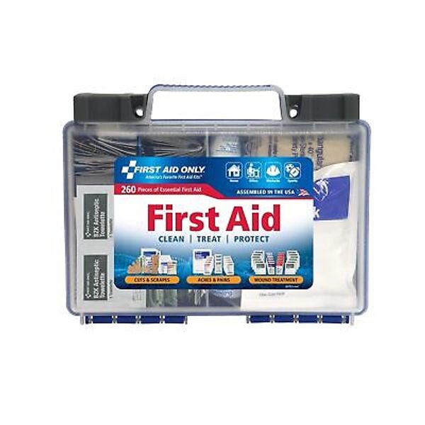 All-Purpose 50-Person Health Care Emergency First Aid Kit Travel 260 Pieces