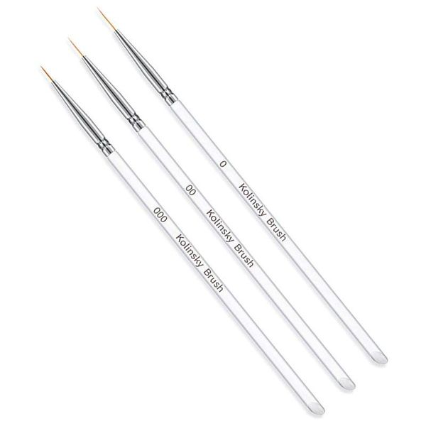 LIKENNY Nail Brush, Ultra Fine, Nail Brush, Transparent, Gel Nail Brush, Line Drawing Pen, Nail Art Tool, Gel Nail Liner, Nail Pen