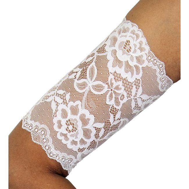 PICC Line Cover - WHITE Lace | Length: 18-19cm | To cover PICC lines & FreeStyle Libre sensors (Small - arm circumference 25-28cm)