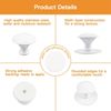 MOROBOR Adhesive Cabinet Knobs, 4 PCS Self-Stick Instant Kitchen Cabinet Knobs Drawer Pulls Stainless Steel Drawer Knobs for Windows, Wardrobes, Cabinets, Drawers (White)