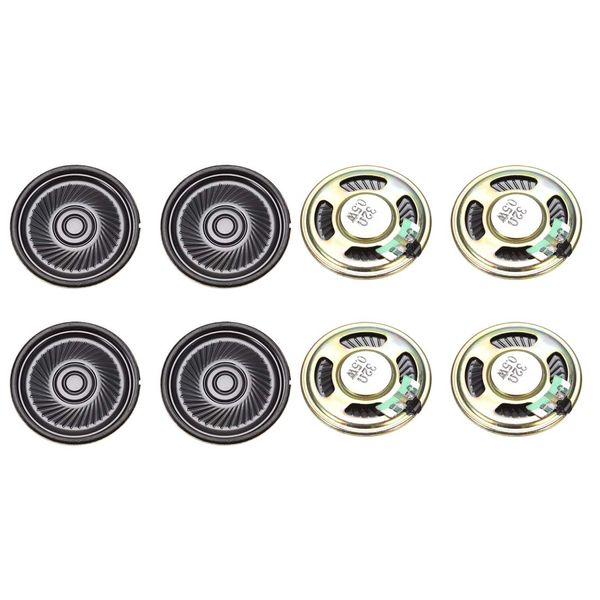 sourcing map 0.5 W 32 Ohm DIY Magnetic Speaker 40mm Round-shape Replacement Loudspeaker for DVD/EVD 8pcs