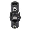 OCPTY Black Universal Steering Shaft U-Joint Coupler 3/4"DD Triangle Single 96mm U Joint Shaft