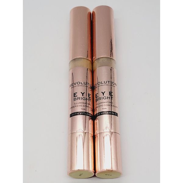 Makeup Revolution Eye Bright Concealer - 0.10 fl oz •TAN• QTY:2