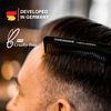 Charlemagne Premium Hair Comb - Shatterproof Premium Carbon Comb for Hair & Beard - Developed by Barbers - 18 cm Antistatic Mens Comb Barber Comb Double-Sided - Styling Haircomb for Men and Women