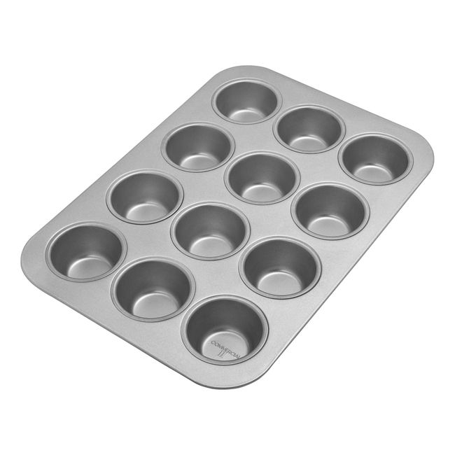 Chicago Metallic Commercial II Traditional Uncoated 12-Cup Muffin Pan