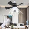 Ceiling Fan E27 30W Socket Fan with Dimmable LED Light Remote Controller 3 Modes