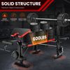 600lbs 6 in 1 Weight Bench Set with Squat Rack and Leg Developer Preacher Curl🏋